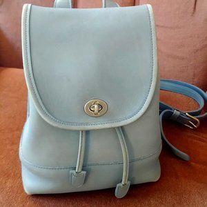 Vintage COACH 9960 Light Blue Backpack - Rare Find